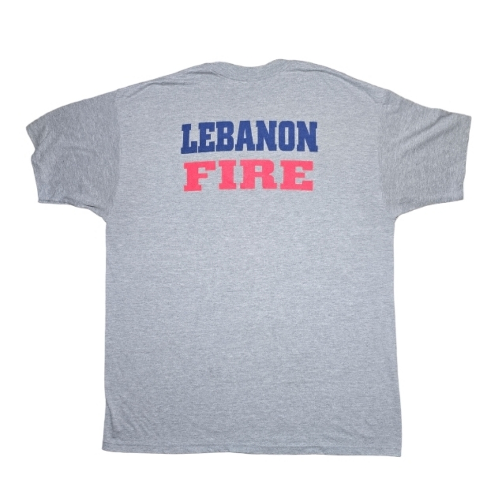 Anvil Men’s Gray Short Sleeve 2X Lebanon Fire T-shirt